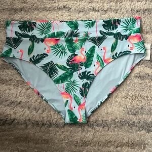 Old Navy High-Waisted Printed Banded Bikini Swim Bottoms